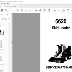 GEHL Skid Loader 6620 Service Parts MANUAL(904513) - PDF DOWNLOAD