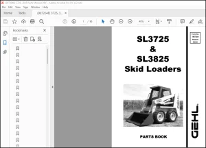 GEHL Skid Loader SL3725 &  SL3825 Parts Book Manual(907204)  - PDF DOWNLOAD