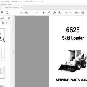 GEHL Skid Loader SL6625 Service Parts Manual(904396)  - PDF DOWNLOAD