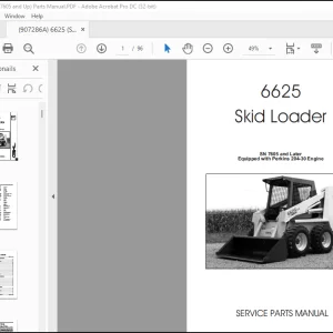 GEHL Skid Loader SL6625 Service Parts Manual(907286)  - PDF DOWNLOAD