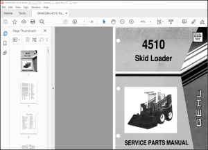 GEHL Skid Loader 4510 Service Parts Manual(904059)  - PDF DOWNLOAD