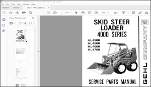 GEHL Skid Steer Loader 4000 Series HL4300 HL4500 HL4600 HL4700 Service Parts Manual(902578)  -  PDF DOWNLOAD
