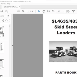 GEHL Skid Steer Loader SL4635 SL4835 Parts BOOK MANUAL(907807) -  PDF DOWNLOAD