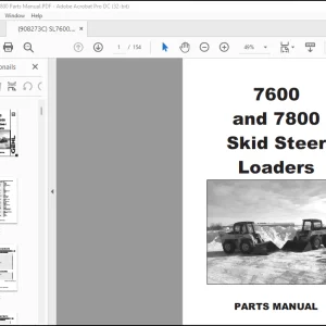 GEHL Skid Steer Loaders 7600 & 7800 Parts Manual(908273) - PDF DOWNLOAD