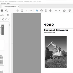 Gehl 1202 Compact Excavator Service Manual 909767 - PDF DOWNLOAD