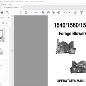 Gehl 1540 1560 1580 Forage Blowers Operator's Manual 904399A - PDF DOWNLOAD
