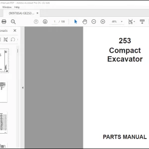 Gehl 253 Compact Excavators Parts Manual(909785)  - PDF DOWNLOAD