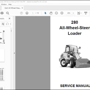 Gehl 280 All Wheel Steer Loader Service Manual 918114 - PDF DOWNLOAD