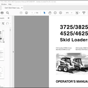 Gehl 3725 3825 4525 4625 Skid Loader Operator's Manual 907234 - PDF DOWNLOAD