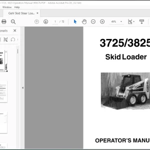Gehl 3725 3825 Skid Loader Operator's Manual 906376 - PDF DOWNLOAD