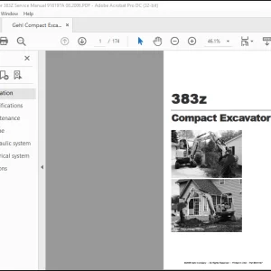 Gehl 383Z Compact Excavator Service Manual 918197A - PDF DOWNLOAD