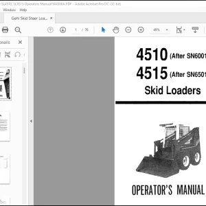 Gehl 4510 4515 Skid Loader Operator's Manual 904586 - PDF DOWNLOAD