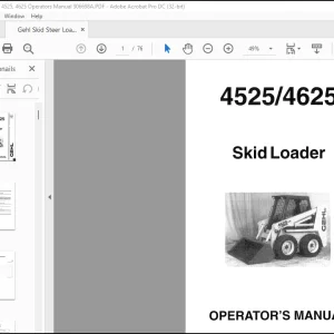 Gehl 4525 4625 Skid Loader Operator's Manual 906698 - PDF DOWNLOAD