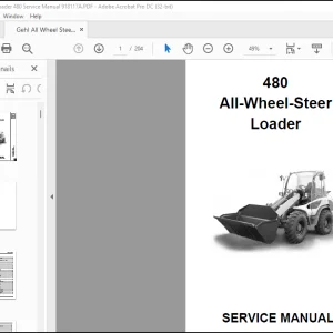 Gehl 480 All Wheel Steer Loader Service Manual 918117A - PDF DOWNLOAD