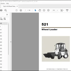 Gehl 521 Wheel Loader Service Manual 50940187 - PDF DOWNLOAD