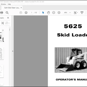 Gehl 5625 Series II Skid Loaders Operator’s Manual 907248A - PDF DOWNLOAD