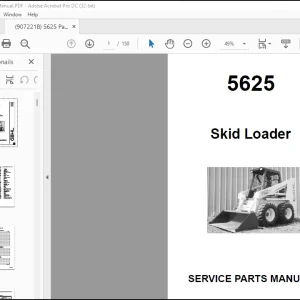 Gehl 5625 Skid Loader Service Parts Manual 907221 - PDF DOWNLOAD