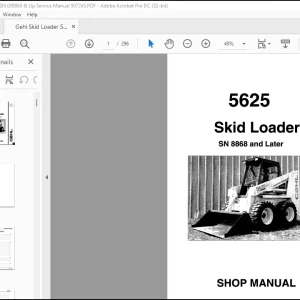 Gehl 5625 Skid Loader Shop Manual 907245 - PDF DOWNLOAD