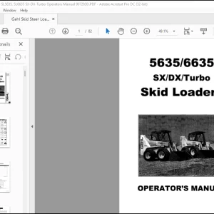 Gehl 5635 6635 SX DX Turbo Skid Loader Operator’s Manual 907283 - PDF DOWNLOAD