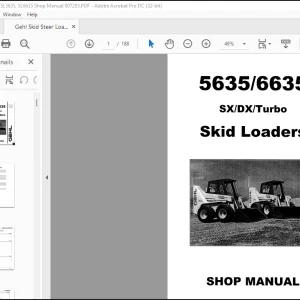 Gehl 5635 6635 SX DX Turbo Skid-Steer Loaders Service Manual 907285 - PDF DOWNLOAD