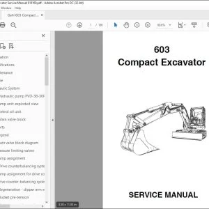 Gehl 603 Compact Excavator Service Manual 918160 - PDF DOWNLOAD