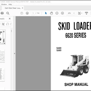Gehl 6620 Series SL6620 & SL6625 Skid Loader Shop Manual 904167 - PDF DOWNLOAD