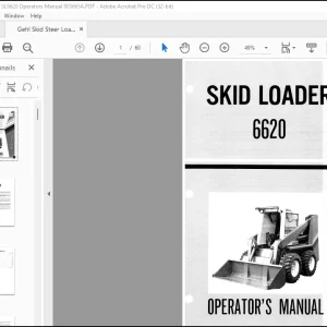 Gehl 6620 Skid Loader Operator's Manual 903665 - PDF DOWNLOAD