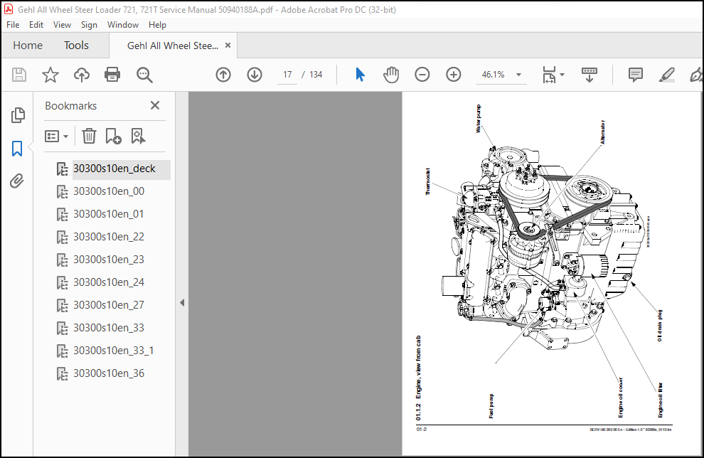 Gehl 721 721T Wheel Loader Service Manual 50940188 - PDF DOWNLOAD ...