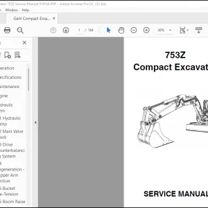 Gehl 753Z Compact Excavator Service Manual 918164 - PDF DOWNLOAD