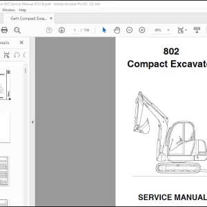 Gehl 802 Compact Excavator Service Manual 918158 - PDF DOWNLOAD