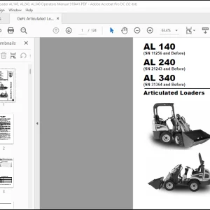 Gehl AL 140 AL 240 AL 340 Articulated Loader Operator's Manual 918441 - PDF DOWNLOAD