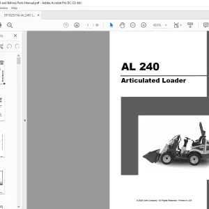 Gehl AL 240 Articulated Loader Parts Manual 918257 - PDF DOWNLOAD