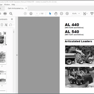 Gehl AL 440 & AL 540 Articulated Loader Operator's Manual 918442 - PDF DOWNLOAD