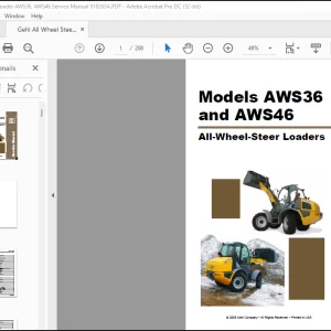 Gehl AWS36 & AWS46 Wheel Steer Loader Service Manual 918265 - PDF DOWNLOAD
