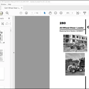 Gehl All Wheel Steer Loader 280 Operator’s Manual(918112)  - PDF DOWNLOAD