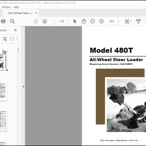 Gehl All Wheel Steer Loader 480T Operator’s Manual(918118)  - PDF DOWNLOAD