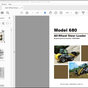 Gehl All Wheel Steer Loader 680 Operator’s Manual (918121) - PDF DOWNLOAD