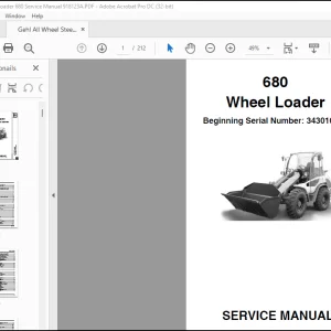 Gehl All Wheel Steer Loader 680 Service Manual 918123A - PDF DOWNLOAD