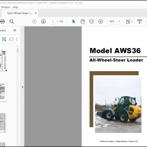 Gehl All-Wheel-Steer Loader AWS36 Operator’s Manual(918264) - PDF DOWNLOAD