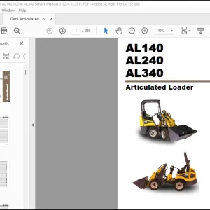 Gehl Articulated Loader AL140 AL240 AL340 Service Manual 918274 - PDF DOWNLOAD