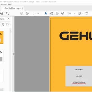 Gehl Backhoe Loader GBL-X 900 Operator's Manual 53112218 - PDF DOWNLOAD