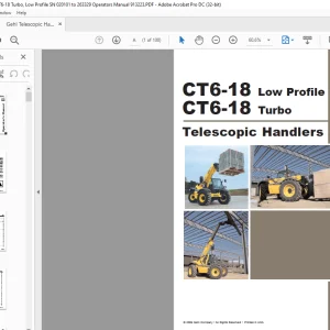 Gehl CT6-18 Low Profile CT6-18 Turbo Telescopic Handler Operator's Manual 913223 - PDF DOWNLOAD