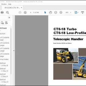 Gehl CT6-18 Turbo CT6-18 Low-Profile Telescopic Handler Parts Manual(913224)  - PDF DOWNLOAD