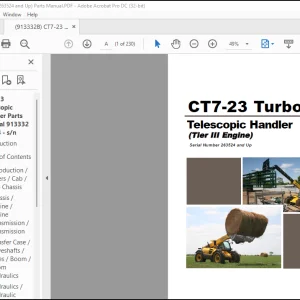 Gehl CT7-23 Turbo Telescopic Handler (Tier III Engine) Parts Manual 913332 - PDF DOWNLOAD