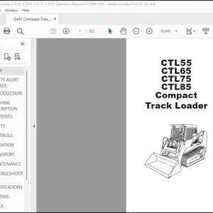 Gehl CTL55 CTL65 CTL75 CTL85 Compact Track Loader Operator's Manual 917299 - PDF DOWNLOAD