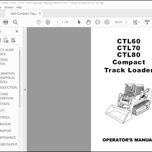 Gehl CTL60 CTL70 CTL80 Compact Track Loader Operator's Manual 908305 - PDF DOWNLOAD