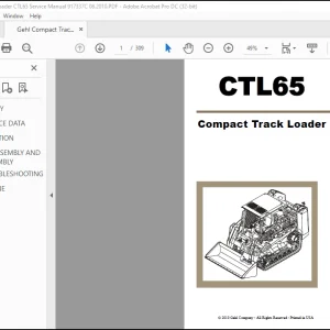 Gehl CTL65 Compact Track Loader Service Manual 917337 - PDF DOWNLOAD