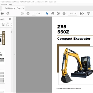 Gehl Compact Excavator Z55, 550Z Service Manual 50940331 - PDF DOWNLOAD