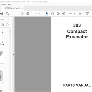 Gehl Compact Excavator Parts Manual(909786)  - PDF DOWNLOAD