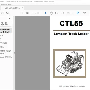 Gehl Compact Track Loader CTL55 Service Manual 917366B - PDF DOWNLOAD